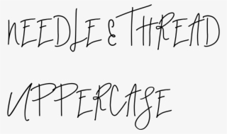 Needle & Thread Uppercase - Handwriting #5096755
