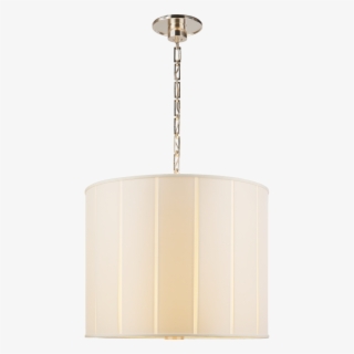 Perfect Pleat Hanging Shade In Soft Silver With - Silk #5098153