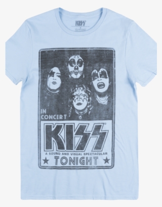 Kiss Concert Poster T-shirt Charcoal Rock Music Tee - Kiss T Shirt In Concert #5099421
