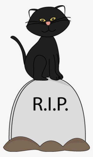 Graveyard Clipart Cute Halloween Cat - Rip My Love Life #511753