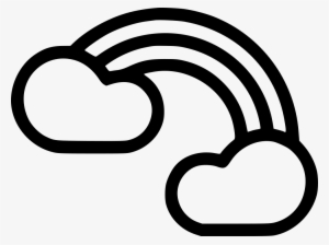 Cloud Clouds Rainbow Sky Colorful Comments - Clip Art #511892