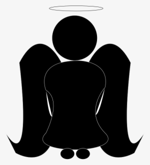 Medium Image - Engelsschein Clipart Schwarz Weiß #511998