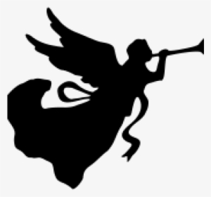 Angelic Trumpet Png Png Free Stock - Angel With Trumpet Silhouette #512041