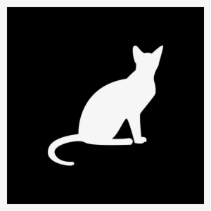 White Cat Silhouette Png #512291