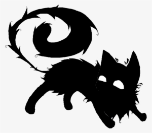 Aion's Cat Form - Black Anime Cat Png #512445