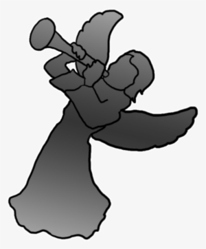 Funny Little Cherub Drawing, Angel With Trumpet Silhouette - Clip Art #512724 Funny Little Cherub Drawing, Angel With Trumpet Silhouette - Clip Art #512724