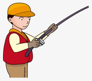 Fishing Pole Fishing Rod And Reel Clipart Kid Image - Clipart Fisherman With Rod #513276