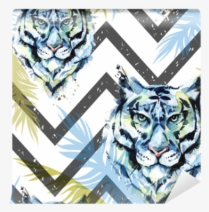 Watercolor Exotic Seamless Pattern - Watercolor Painting #514439