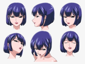 Star Jewel Blue Faces - Anime Hentai Face Png #514978