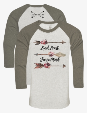 Light Heart Kind Heart Arrows Baseball Tee - T-shirt #515355