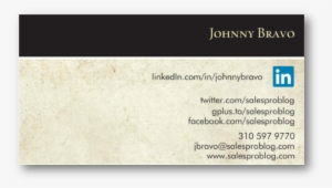 Johnny Bravo Business Card - Linkedin #516508