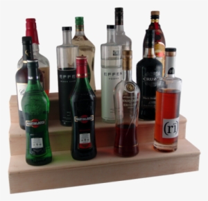 Liquor Bottle3 Tier Shelves - Liquor Shelf Png #516536