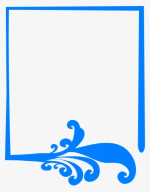 Blue Artistic Frame Clip Art - Blue Frame Vector Png #517261
