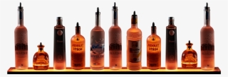 3 Light Shelf Amber - Liquor Bottle Display Bar Shelf Png #517294