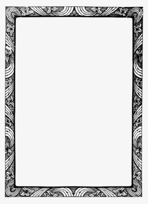 Flower Power Big Image Png - Romantic Border Black And White - Free ...