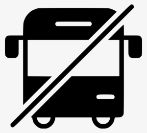 No Bus Public Vehicle Traffic Wagon Conveyance Comments - No Bus Icon #517893