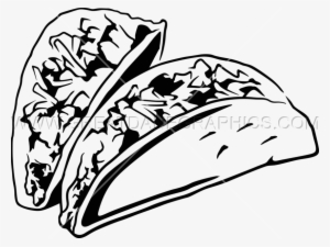 Tacos Clipart Two - Tacos Clip Art Black And White #518883