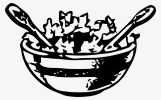 Free Download Black And White Salad Clip Art Clipart - Clip Art Salad #518938
