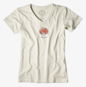 Women's Watercolor Tree Crusher Vee - Active Shirt #519107