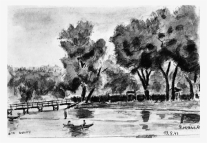 Pencil And Watercolour On Drawing Paper 150 Mm X 200 - Monochrome #519275