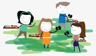 Picture Transparent Cafeteria Clipart Food Fight - Cartoon #5100554