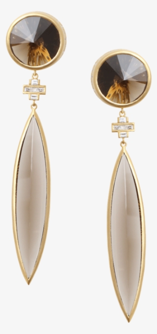 Affinity Smokey Quartz Stiletto Earrings - Earring #5101035