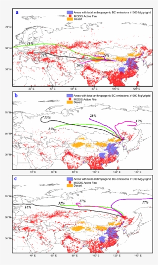Back Trajectory Analysis For Three Of The Regions Discussed - Trajectory #5102278
