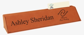 $35 - - Custom 10.5" Rawhide Leatherette Desk Wedge W/business #5104580