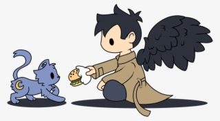 Clip Art Transparent Library Castiel Transparent Cartoon - Supernatural #5107790