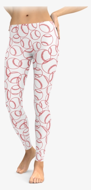 White Baseball Outline Leggings - Brave New Look Kawii Cloud Leggings Anime Manga #5107871