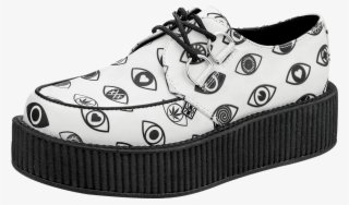 Black And White Eye Pattern Creepers - Shoes Creepers #5108156
