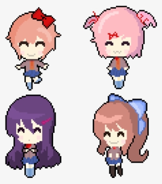 Doki Doki Literature Club Literature Club, Awesome - Doki Doki Pixel Art #5108697