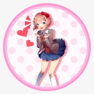 Doki Doki Literature Club Circular Icons - Doki Doki Literature Club Monika #5108761