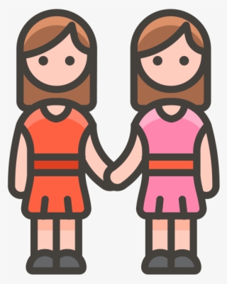 Two Women Holding Hands Emoji - Iconos Mujeres Png #5110181