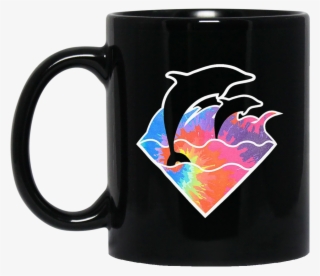 Pink Dolphin Mug - Pink Dolphin Waves Tie Dye Hoodie #5112391