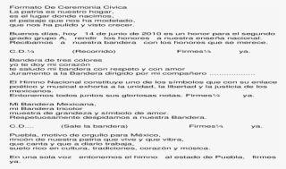 Formato De Ceremonia Civica #5113602