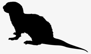 River Otter Black Silhouette - Silhouette Of An Otter #5114285