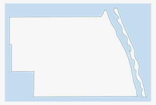 A Plain Frame Map Of Indian River - Silhouette #5114333