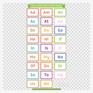 Two Letter Words For Kids Clipart Letter Word Phonics - Clip Art #5115734