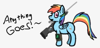 Pinkamenadianepi, Fallout 4, Gun, Rainbow Dash, Rifle, - Cartoon #5117662