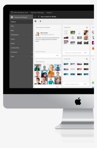 Mac Computer Screen With Adobe Experience Manager Content - Adobe Experience Manager Cms Sites #5118466