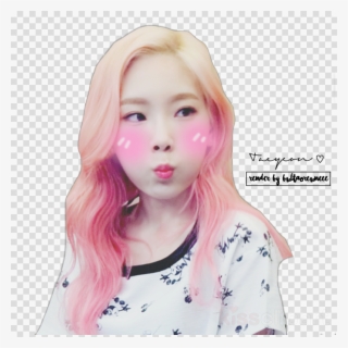 Taeyeon Png Clipart Taeyeon Girls' Generation Face - Kpop Taeyeon Pink Hair #5119991