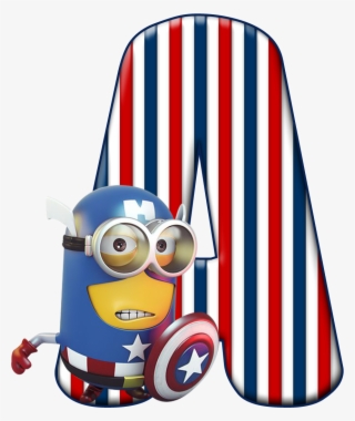 *✿**✿*a*✿**✿*de Alfabeto Decorativo - Captain America Minion #5121105