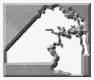 A Map Of Duval With The Map Area Carved Out Of A Rough - Monochrome #5121973