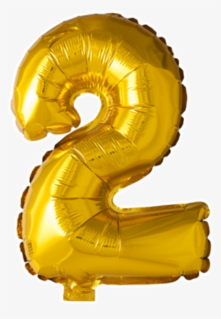 Gold Number 2 Balloon Png #5126655