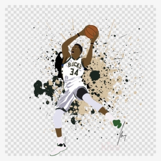 Nba 2k19 Clipart Milwaukee Bucks Nba 2k19 2017 18 Nba - Giannis Antetokounmpo Cartoon #5127459