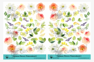 Japanese Flowers Watercolored - Flower #5127768