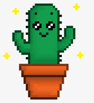 Pixel Cactus Png Clip Black And White Stock - Pixel Art #5134103