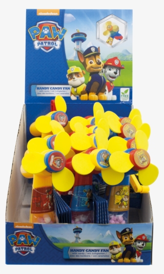 Paw Patrol Handy Candy Fan Display - Paw Patrol 32 Valentines With 32 Tattoos #5135082