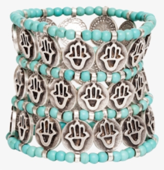 Hamsa Stretch Bracelet - Cushion #5135651